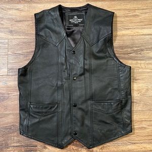Oscar Piel perfect motorcycle leather vest Sz M